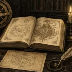 Historia de la Magia Eliphas Levi PDF en un gabinete ocultista del siglo XIX